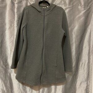 L.L.Bean Women's Hooded Full Zip Jacket with Pockets, Size XL, Grey